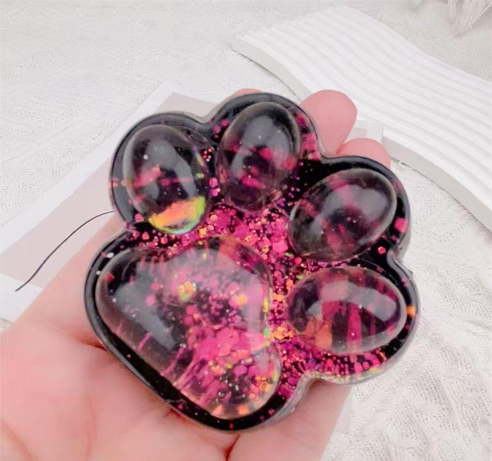 1pc Cosmic Star System Cat Compression Toy - Glittering Sequined Cat Claw Toy, Dazzling Starry Cat Claws, Soft and Slow