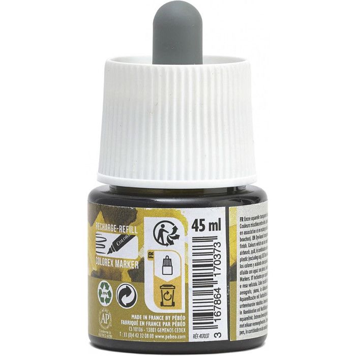 Encre Aquarelle - PEBEO - Colorex - 45 ml - Couleur Greengold - Mixte