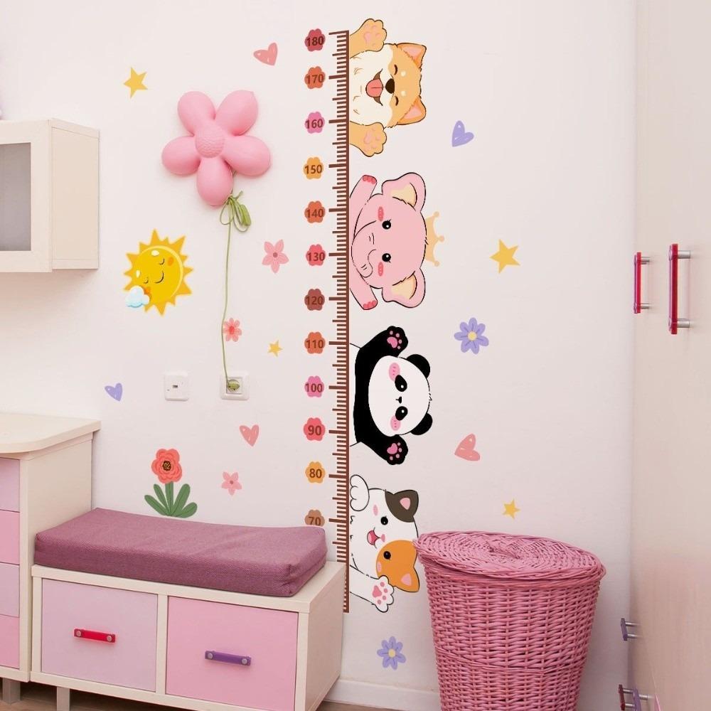 Self-Adhesive Self-Adhesive Wall Decals Waterproof Children's Height Chart  Background Decorative