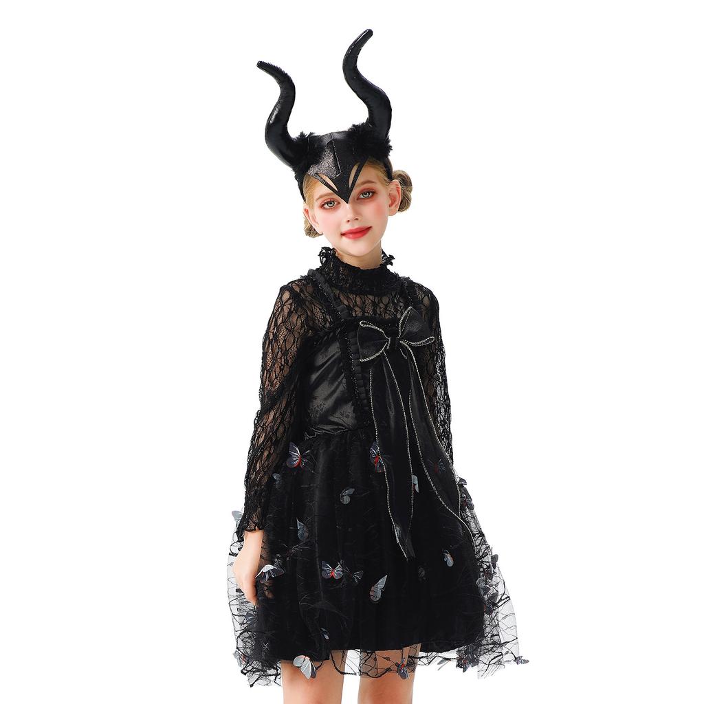 20.26 Million Halloween Children's Clothing Catwalk Funny Children's Clothing Ghost Bride Girl Witch Butterfly Elf Dress Sub