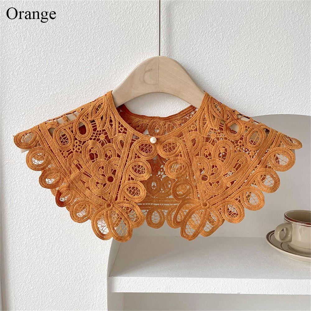 

Вязаный накладной воротник однотонный аксессуар для одежды повседневный ажурный платок блузка