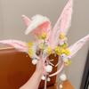 Flower Rabbit Hair Band Plush Rabbit Ear Hair Ornament Funny Mid-Autumn Festival Headband  Festival