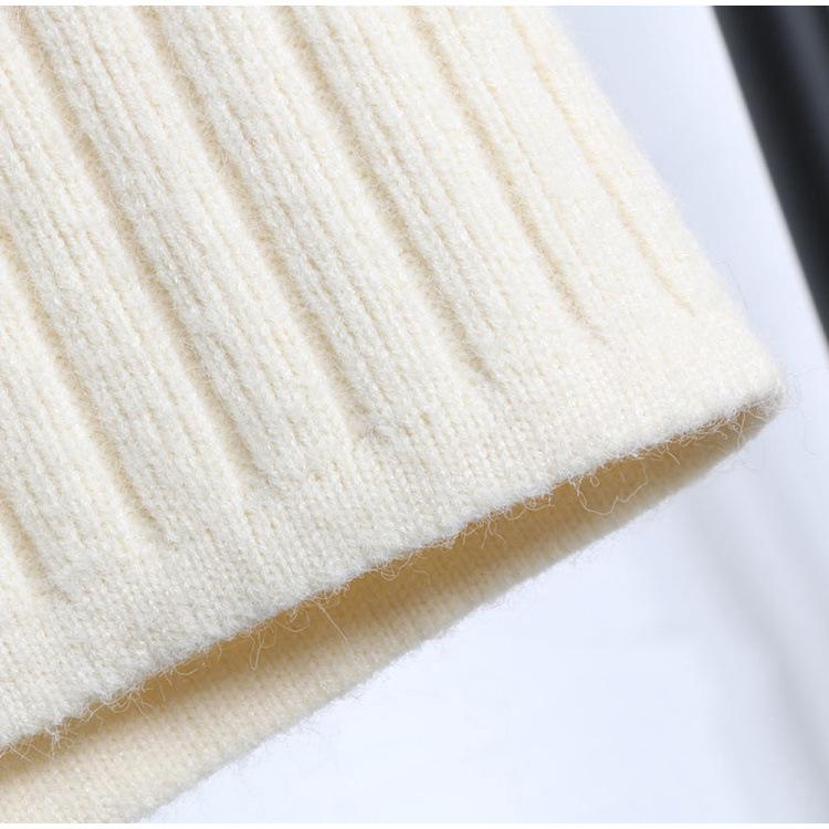 Jupe Midi Tricot Épais Fendue pour Femme - Laine Polyvalente à Taille Élastique pour Automne/Hiver 2025