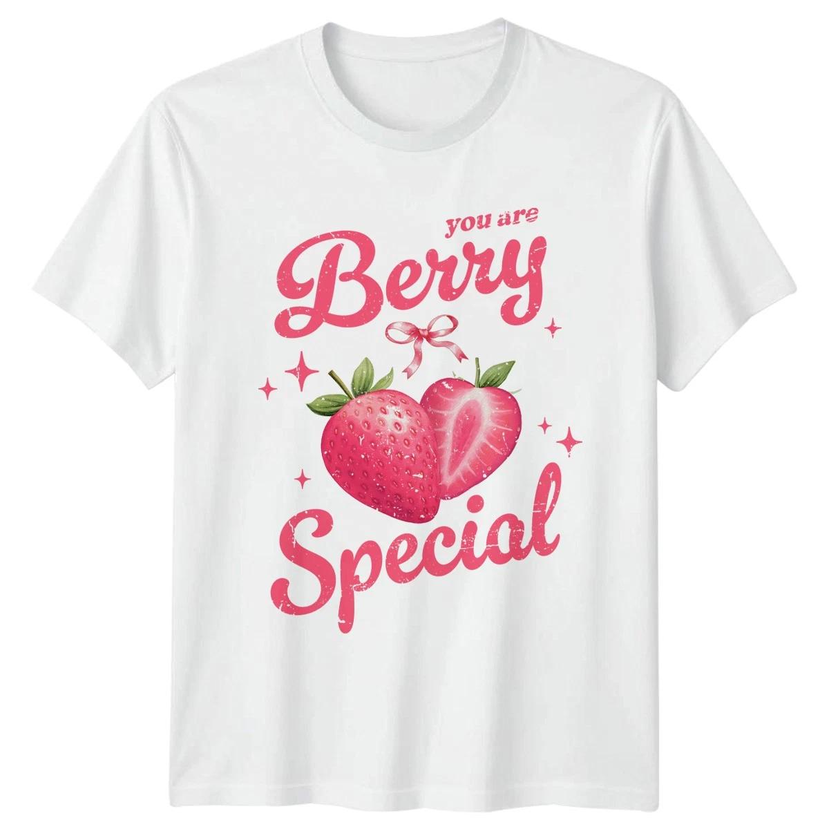 Strawberries Fruit Womens T-Shirt Mens Tee Graphic Unisex Top XXXL