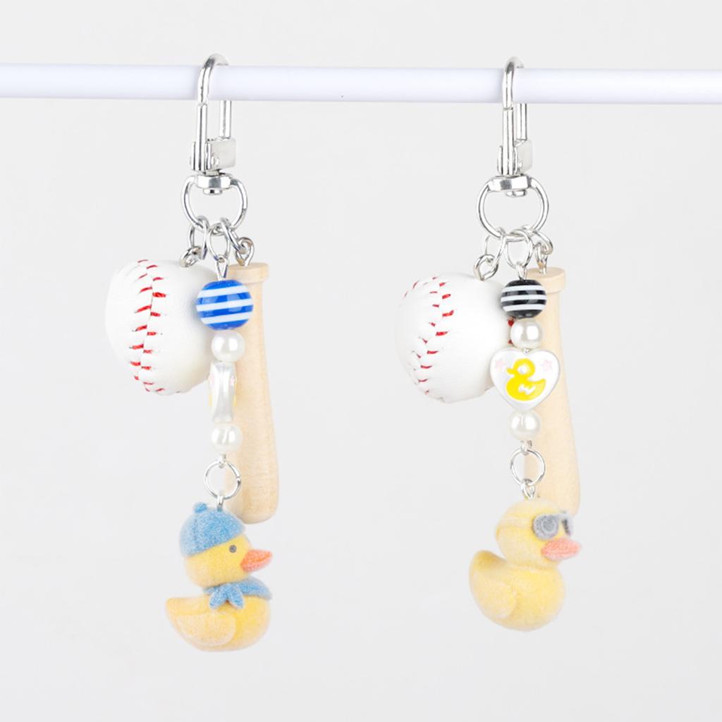 Cute Yellow Duck Keychain Sports Style Adorable Design Lightweight Ideal Gift For Young Women And Cartoon Lovers