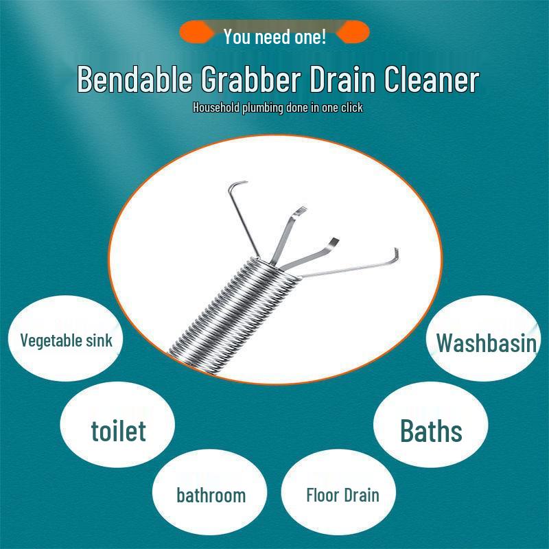 Universal Multifunctional Pipe & Toilet Unclogging Tool for Kitchen and Floor Drains