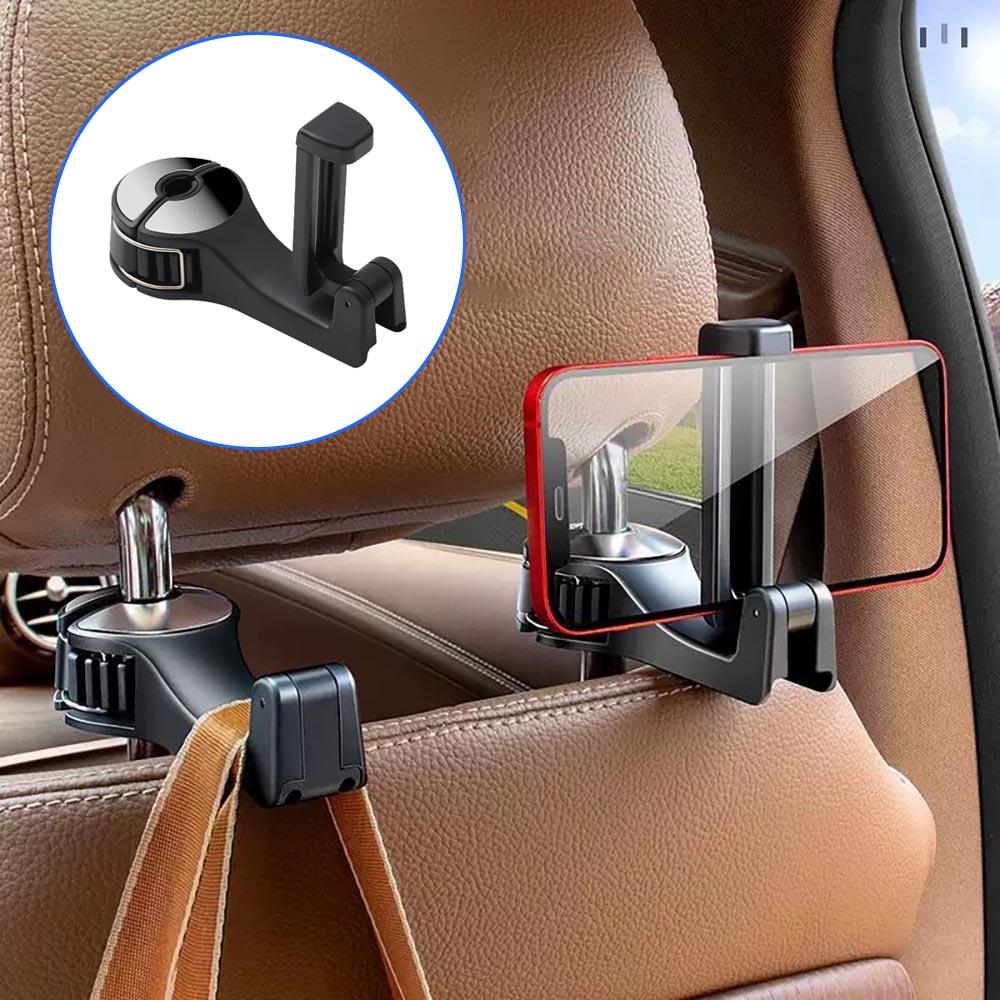 1Pc Hidden Car Hook Phone Holder Car Seat Headrest Hook Universal Car-mounted Multi-functional Mobile Phone Holder Car Accessory