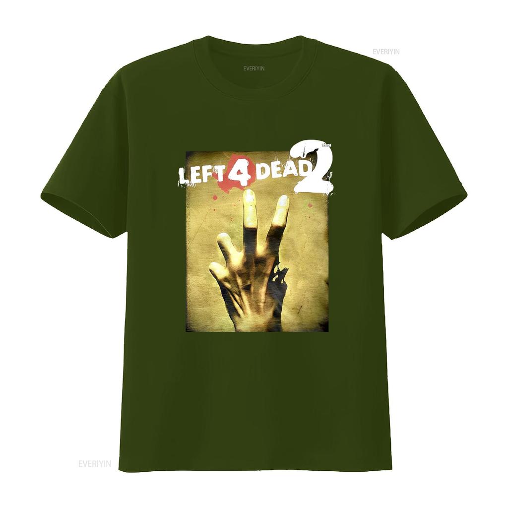 Left 4 Dead 2 Classic T Shirt for Men and Women Black Color Vintage Washed Streetwear Slightly Comfortable