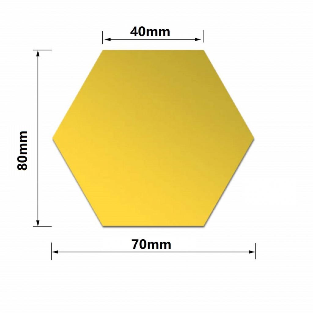 Mirror Stickers Bathroom Decorate Acrylic 80*70*40mm Home office 24pcs