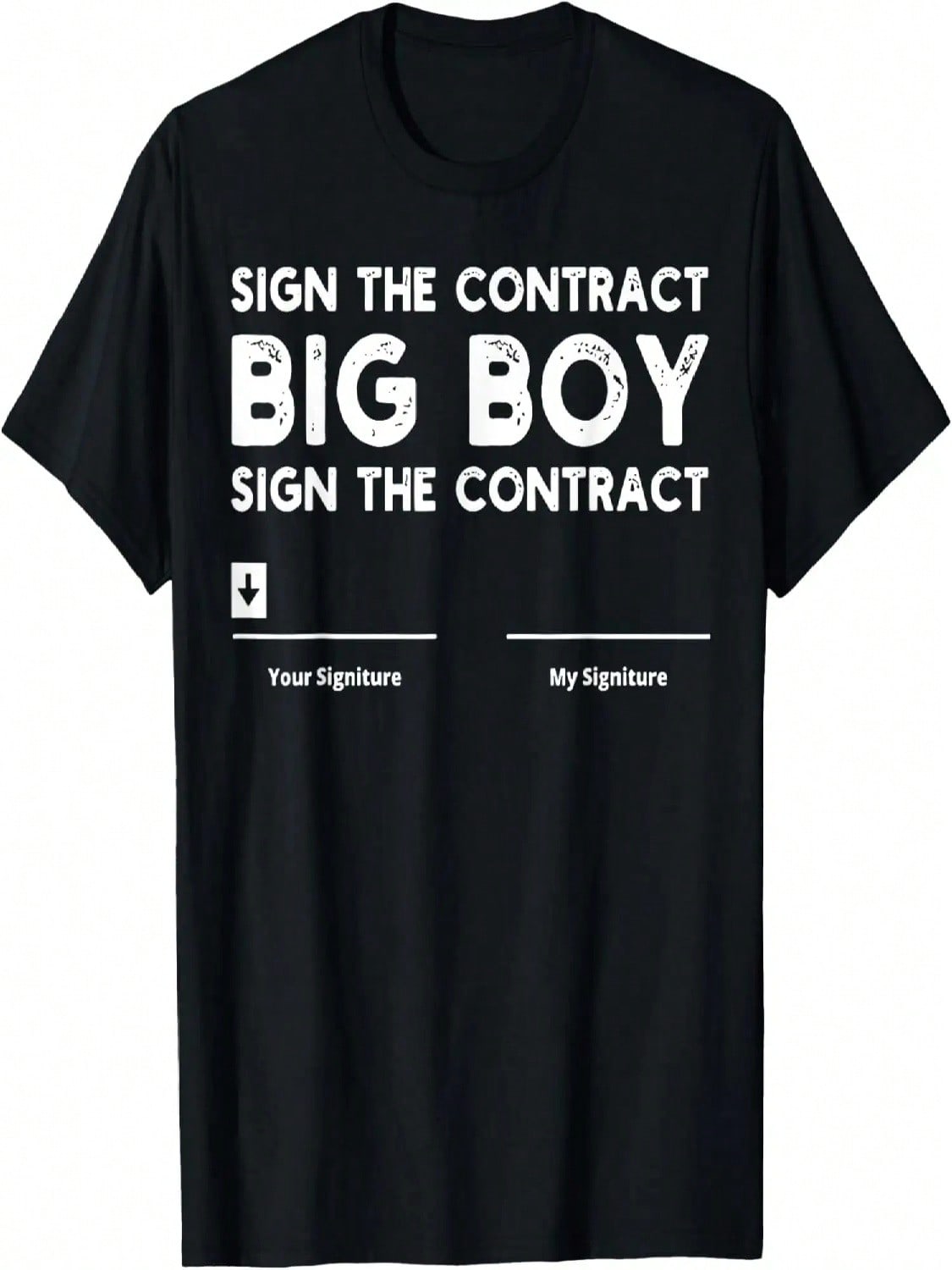 Sign The Contract Big Boy Shirt Retro Signauture Tyson Funny T-Shirt S разноцветный