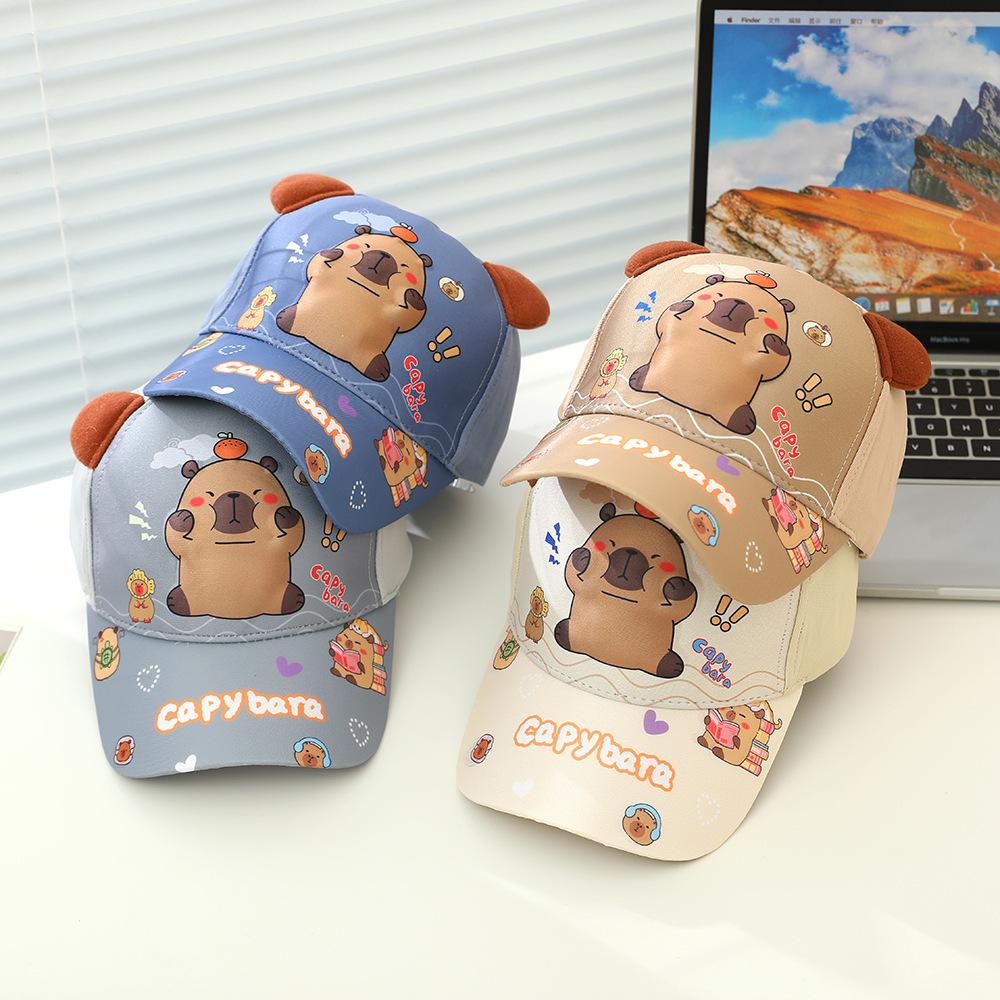 Boys And Girls Hats Kapibara 3D Printed Children'S Cartoon Children'S Cap Sunscreen Shade Baseball Cap