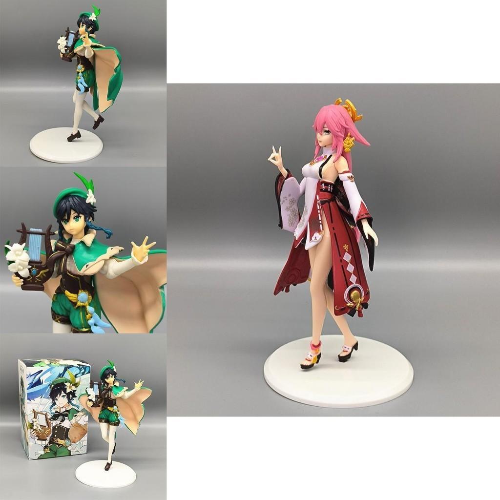 Original Genshin Impact Figures Wendy And Bailie 19cm And 18cm 153g And 190g