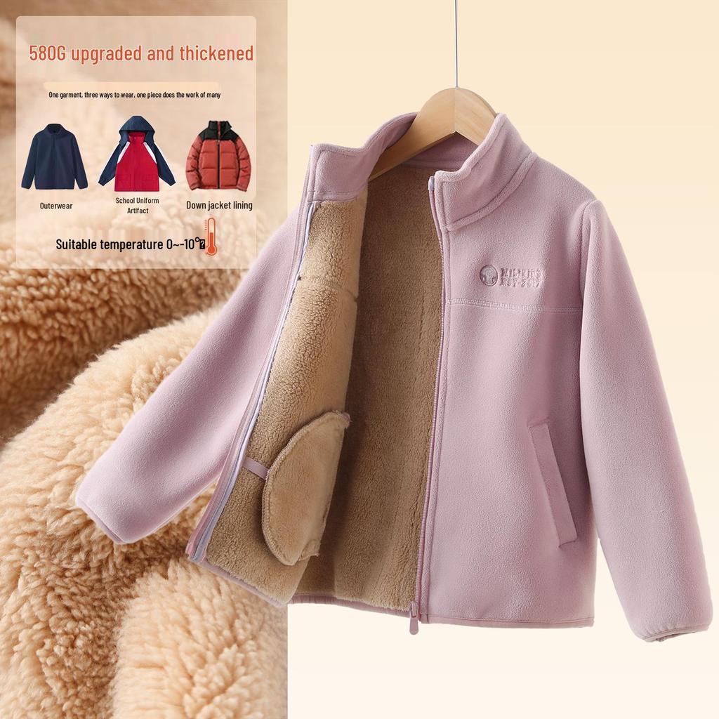 Kinder Winterjacke mit Fleecefutter: Dicker, warmer Cardigan Schuluniform