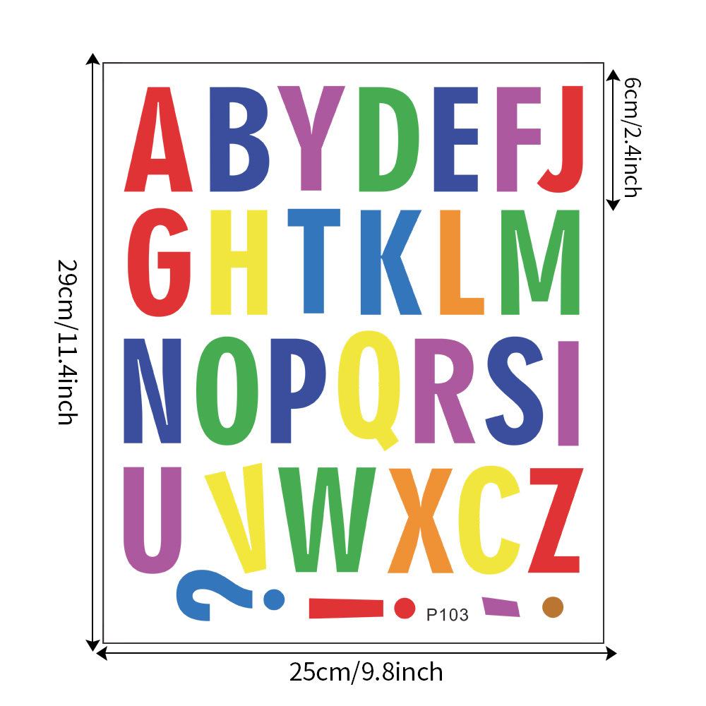 Kleurrijke 26-letter Combinatie Kinderkamer Studie en Huisdecoratie Stickers