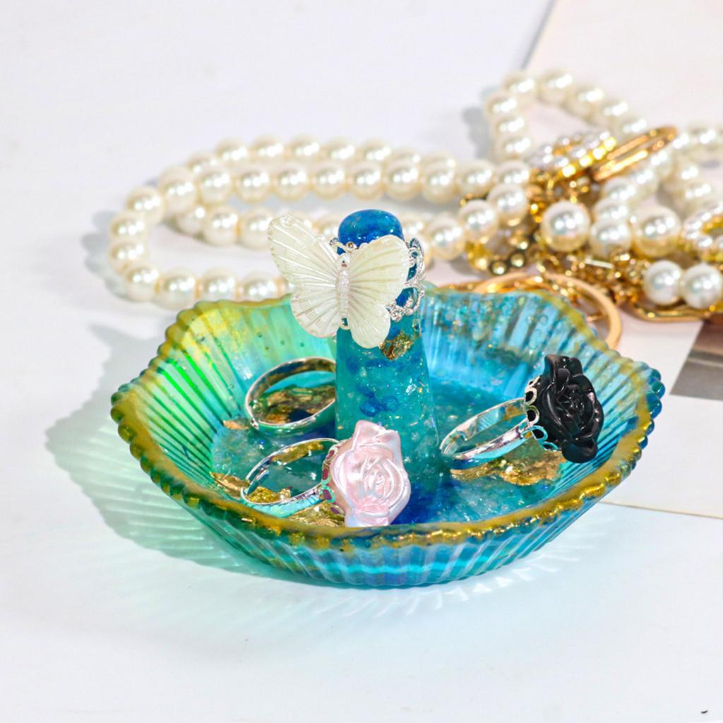 Ring Storage Tray Resin Mold Ring Holder Silicone Mold Epoxy Resin Molds for DIY Ring Organizer Jewelry Display Stand