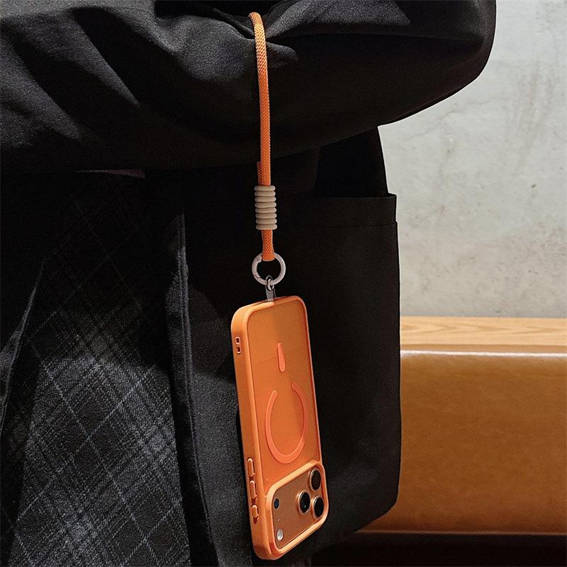Frosted Magnetic iPhone 17 Pro Case with Lanyard, Compatible with iPhone 11/12/16/17