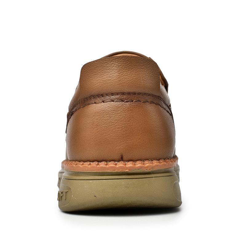 Men's Leather Shoes Handmade Moccasins Loafers Slip on Flats Walking Shoes