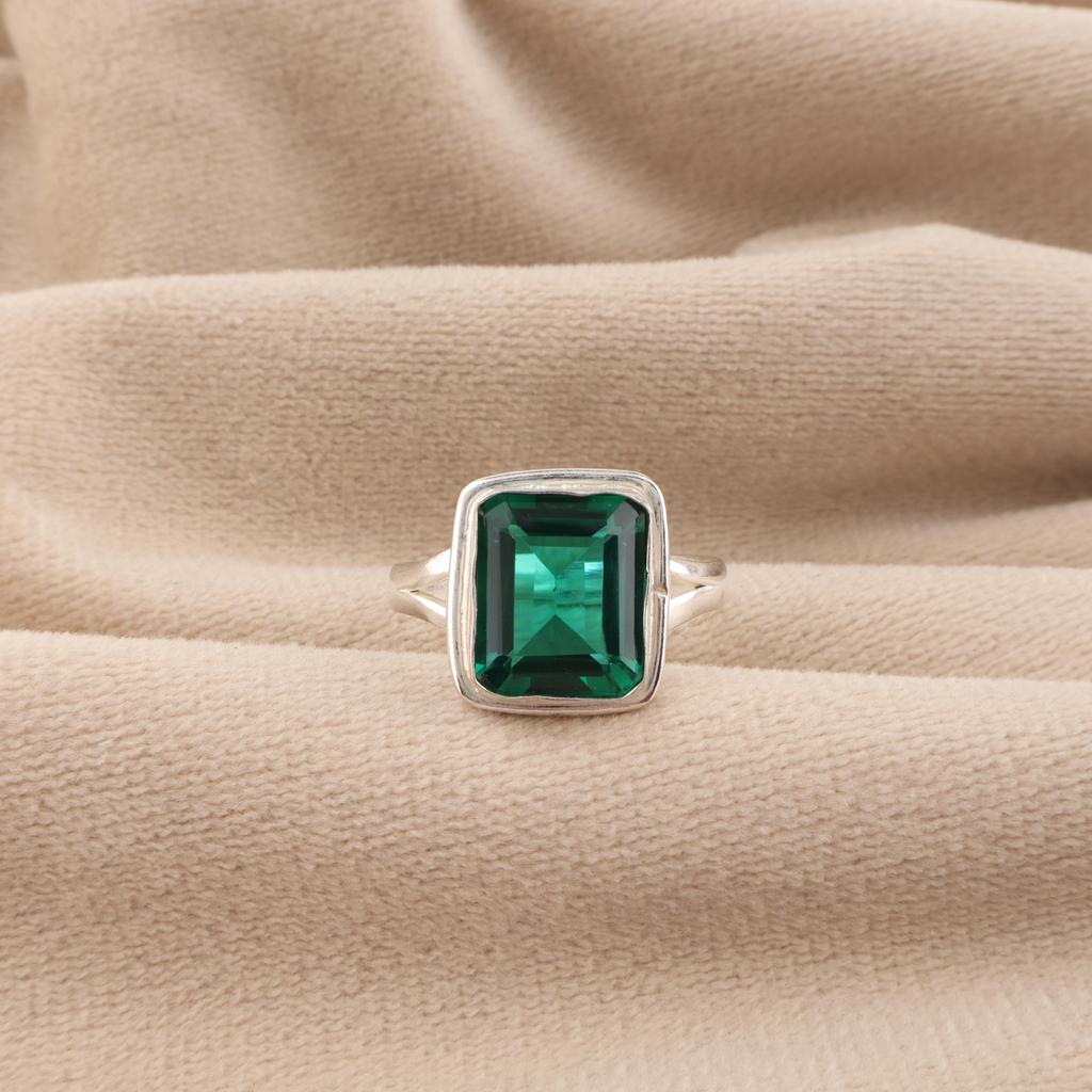 Chromdiopsid Edelstein 925 Sterlingsilber Damen Schmuck Partywear Ring Für Thanksgiving Geschenk RR-79-13