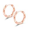 Möbius Men's Korean Style Stainless Steel Hoop Earrings