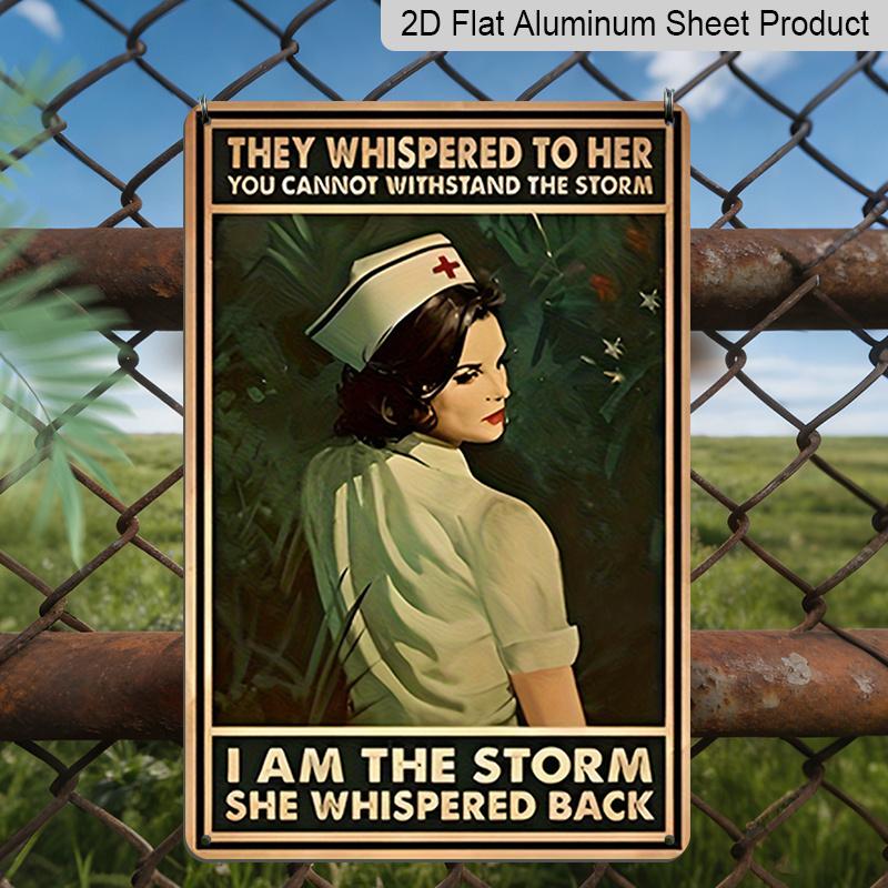 

2D Flat, Vintage Nurse Quotes Aluminum Wall Sign - 7.87*11.8 Inch Waterproof Plate with Inspirational Nursing Sayings, Pre-Drilled Holes for Home 20*30cm