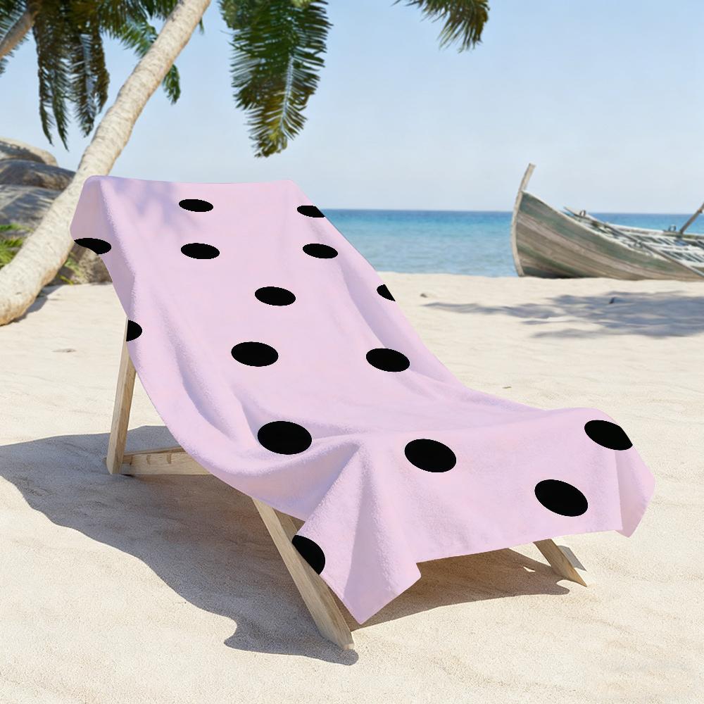 Korean-style Polka Dots Towel Soft Pool Gift For Travel Gym Shower Camping Quick Dry Sports Large Beach Towels