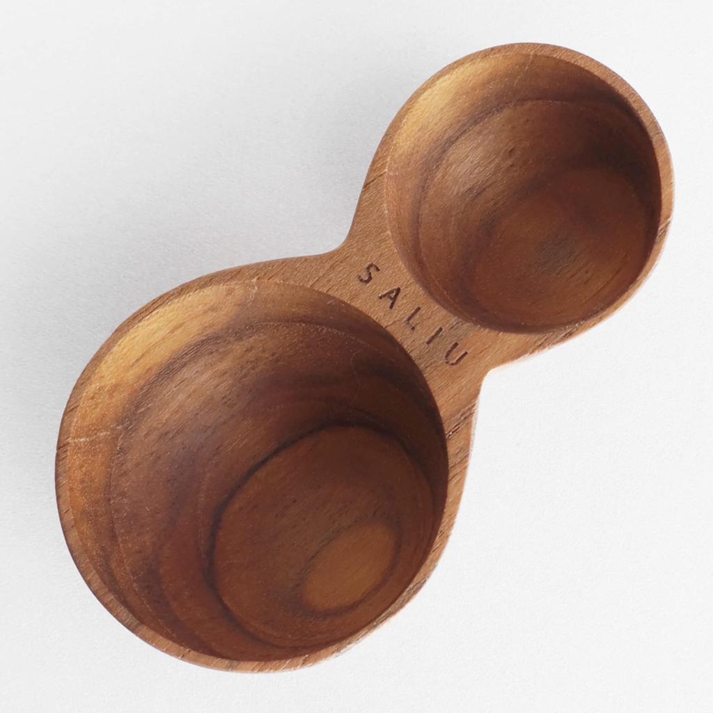 LOLO Storage containers SALT SUGAR Canister set Spoon included Made in Japan Pottery Porcelain Teak With lid &