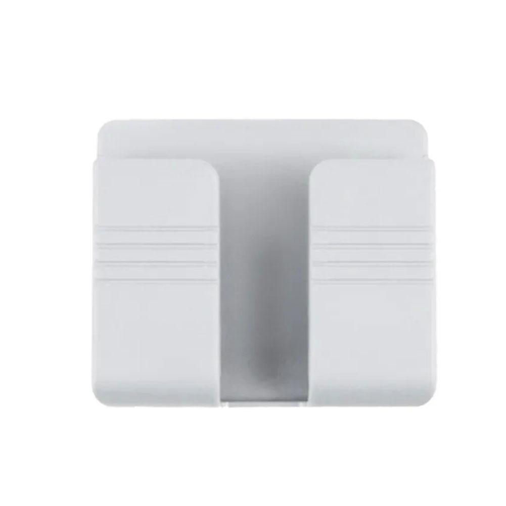 

Настенная подставка для зарядки мобильного телефона, самоклеящаяся настенная полка, органайзер для телефона, пульта ДУ от телевизора, кухонная полка для хранения в ванной комнате белый