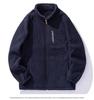 Men's Autumn Winter Stand Collar Thick Fleece-Lined Lambswool Jacket