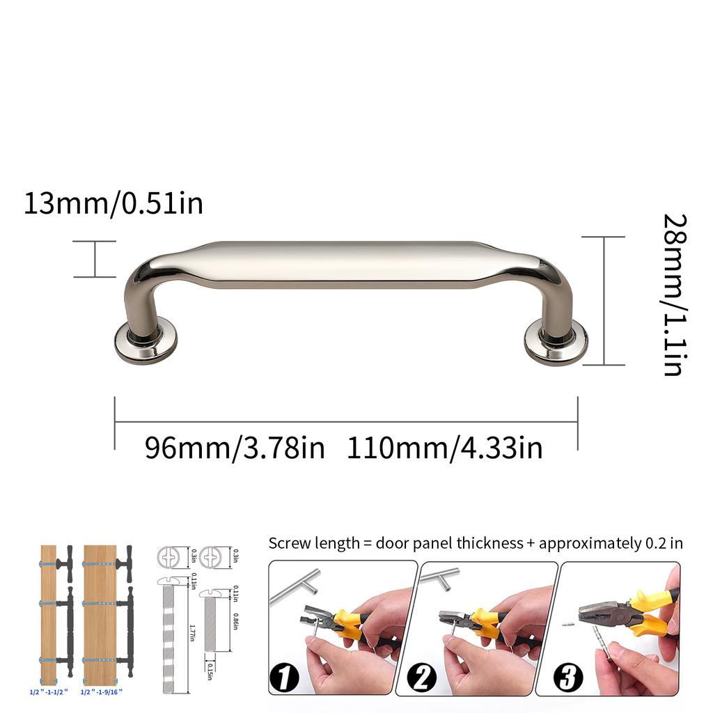 Modern Minimalist Zinc Alloy Gold and Sliver Cabinet Doors Handles Luxury Furniture Cabinet Cupboard Drawers Knob Wardrobes Pull