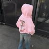 Damen Kapuzenjacke mit Rückendruck, Europäischer & Amerikanischer Stil, Grenzüberschreitend: Herbstmode, Lockere Passform, Süß & Würzig