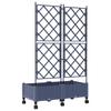 Planters with Trellis and Wheels 2 Pieces Grey PP