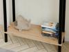 Loft Console Table with Shelf 80x30x80 Cm Metal Black for Hallway