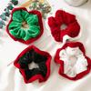 2026 Christmas Cute Velvet Scrunchies Women Girls Elastic Hair Bands Accessories Tie Hair Ring Rope Headdress Headwear Ornament