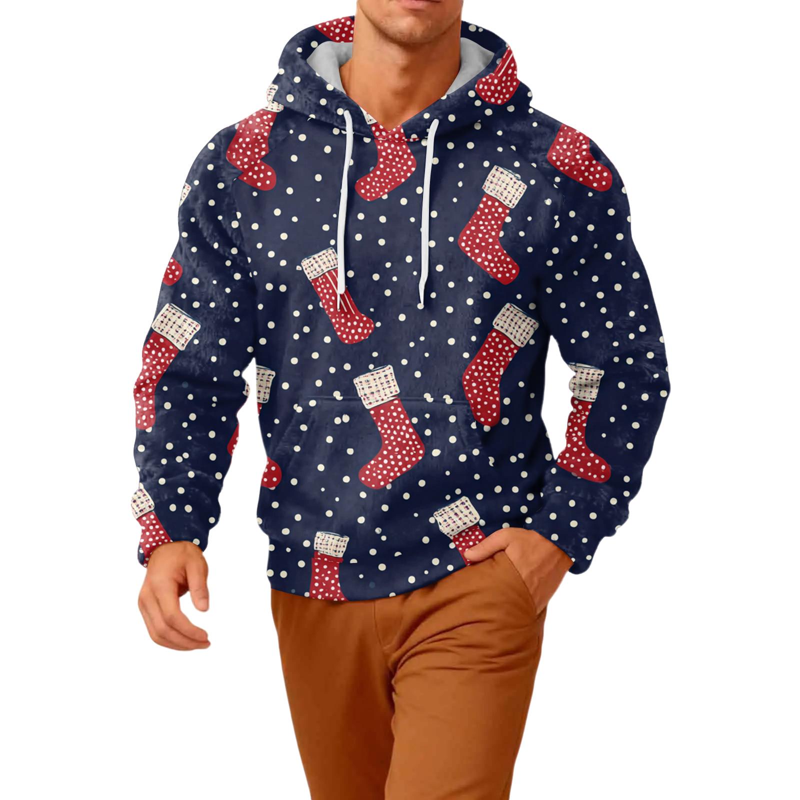 Мужская повседневная фланелевая толстовка с капюшоном и длинными рукавами XXXL 2717₽