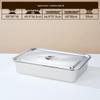 Food-Grade Stainless Steel Rectangular Storage Pan with Lid