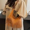 Tassel Crossbody Shoulder Bags Women Fashion Suede Small Handabg and Purse Female Luxury Design Armpit Hobos Bag
