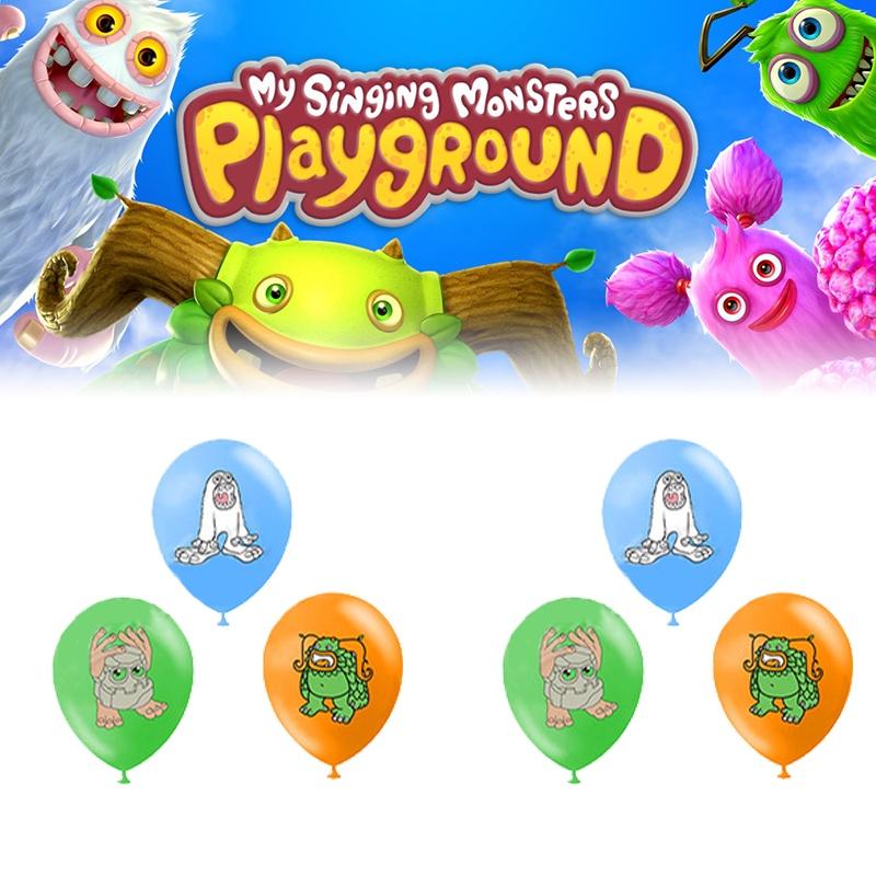 My Monster Singing Theme Birthday Banner Balloon Party Supplies Set Decorations