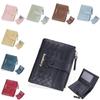 Pu Leather Womens Wallet With Woven Pattern And Zipper Closure For Daily Use