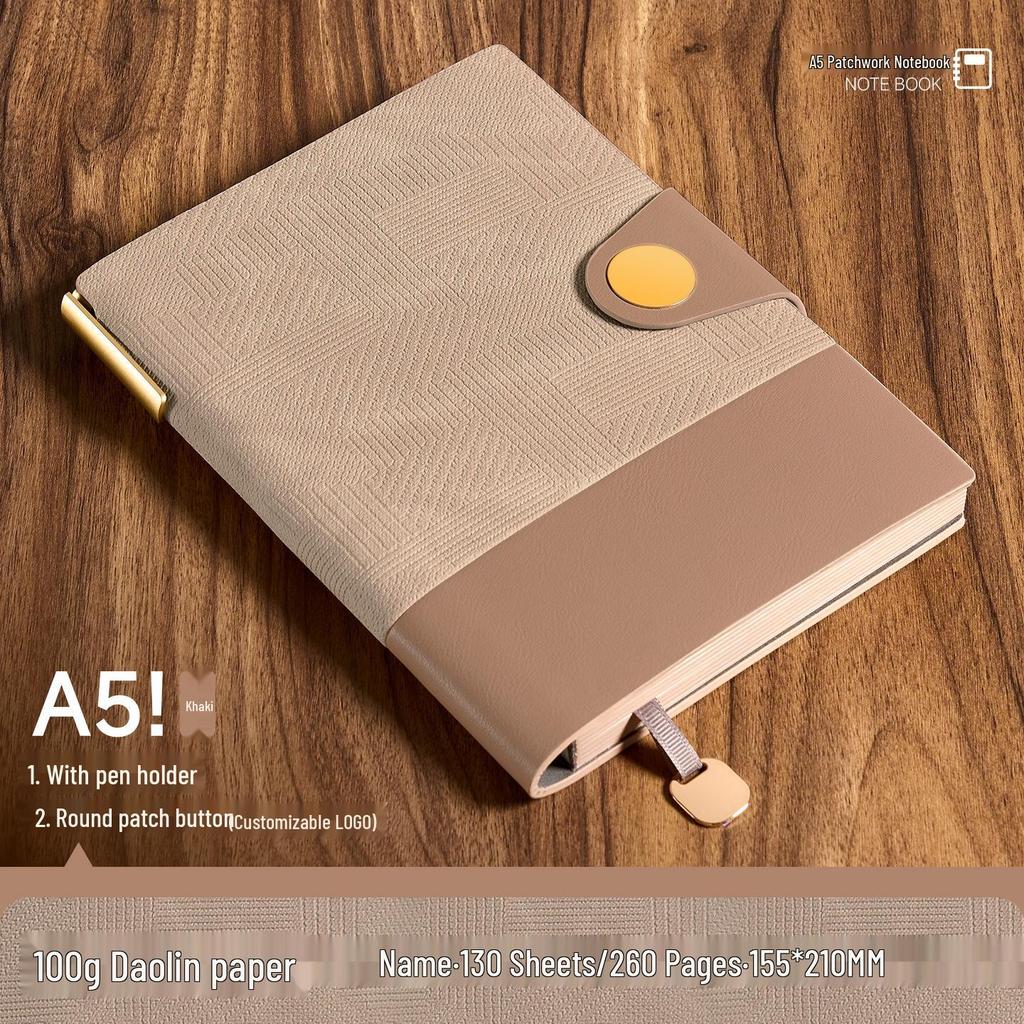 A5 Soft Leather Buckle Notebook: Customizable Diary Gift Set
