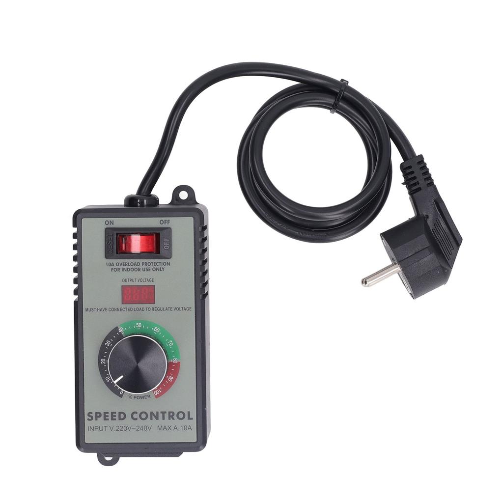 AC-motorhastighetsregulator Elektrisk fläkt Variabel hastighetsregulator med 10A-uttag EU-kontakt A