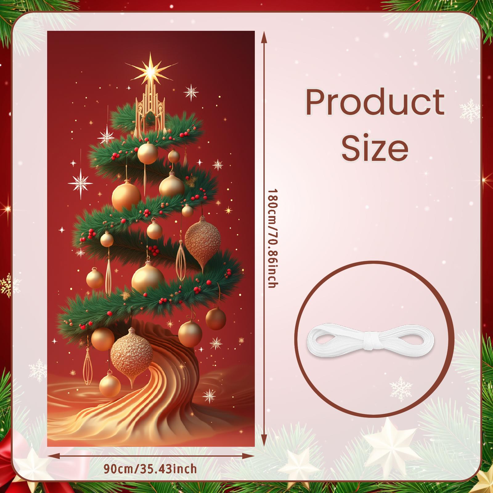 Рождественское украшение Снежный дизайн Рождественская елка Баннер Зимний баннер Праздничная тема Сезонный баннер для зимнего фестиваля В помещении