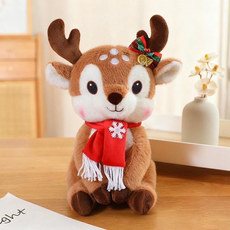 High-Standard-Quality 30Cm High-Quality Kawaii High-Quality Elk High-Quality With High-Quality Scarf High-Quality Plush Play Sets High-Quality Funny 30cm
