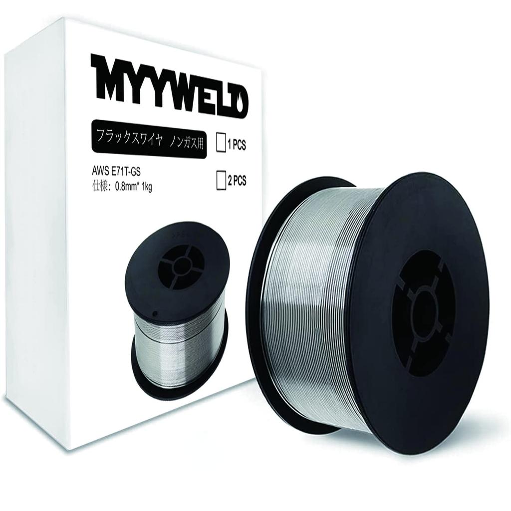MYYWELD Flux Cored Wire MIG Welding for 1KG Wire MIG Welding Machine Non-Gas 0.8mm E71T-GS Non-Gas (Single Item)