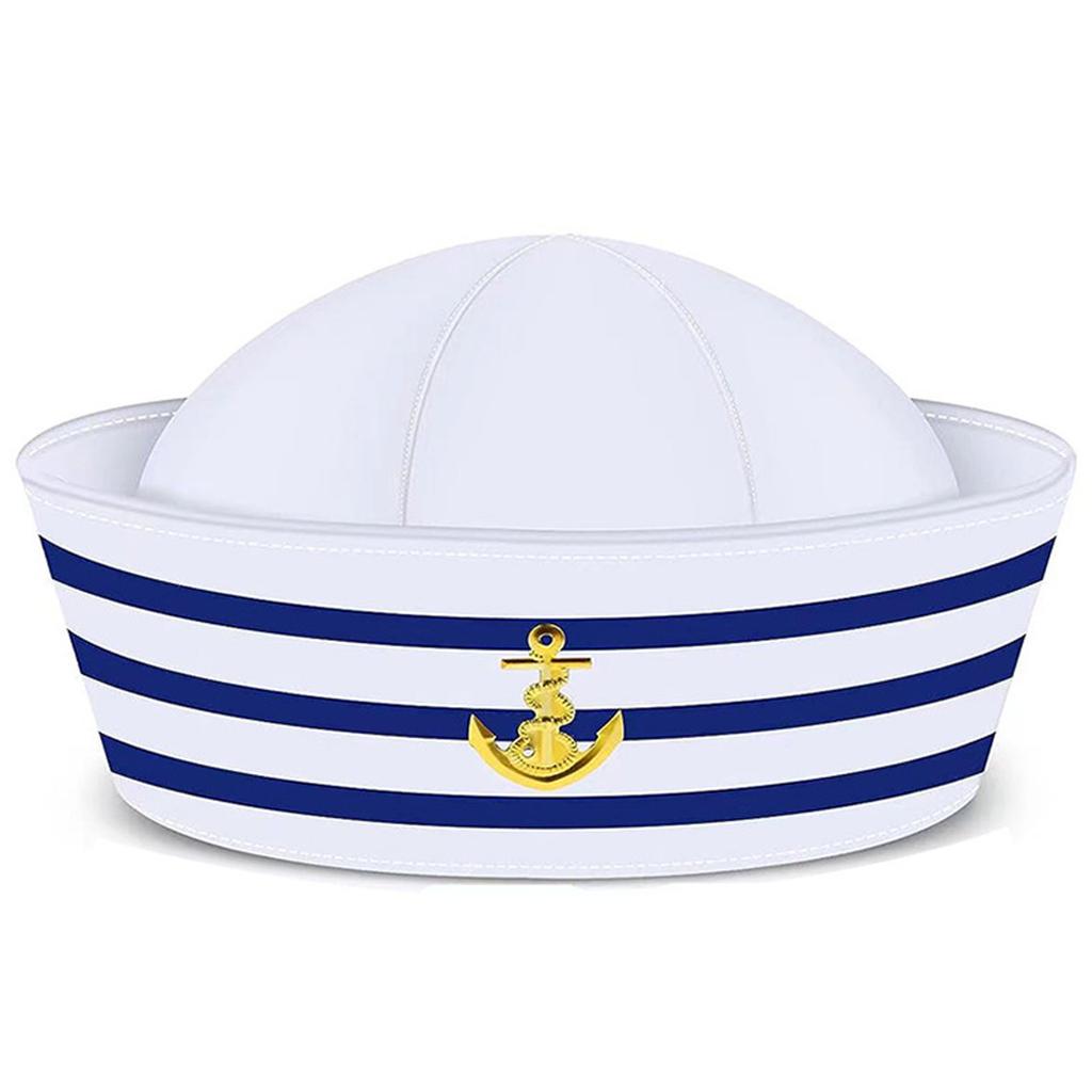 Fashion Navy Sailor Hat with Neckerchief Set Delicate Girls Woman Hat Uniform Roll Up Brim Hat Ladies for Carnivals