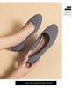 Y2 Women's Plus Size Knit Soft Sole Flat Shoes (Sizes 41-44) - Solid Color, Round Toe, Low-Cut, Old Beijing Style.