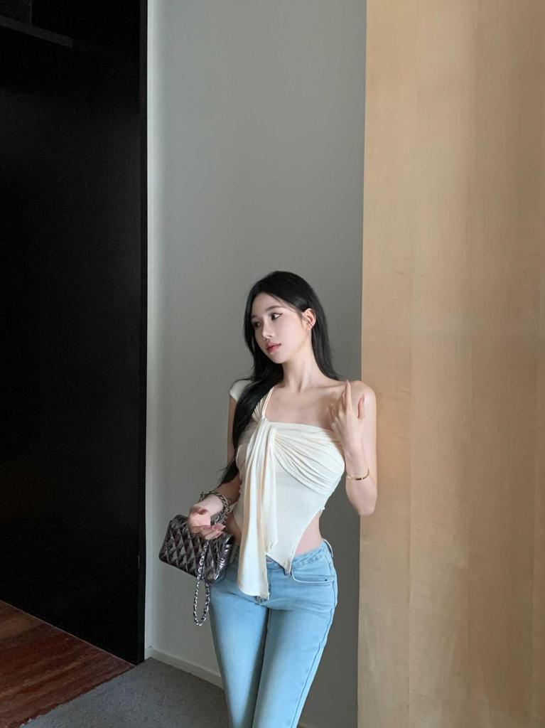 Spring/Summer Off-Shoulder Slim Fit Bandeau Tank Top