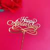 1Pcs Valentine'S Day Wedding Anniversary Couple Party Acrylic Letter Cake Plugin Diy Baking Pastry Dessert Decoration