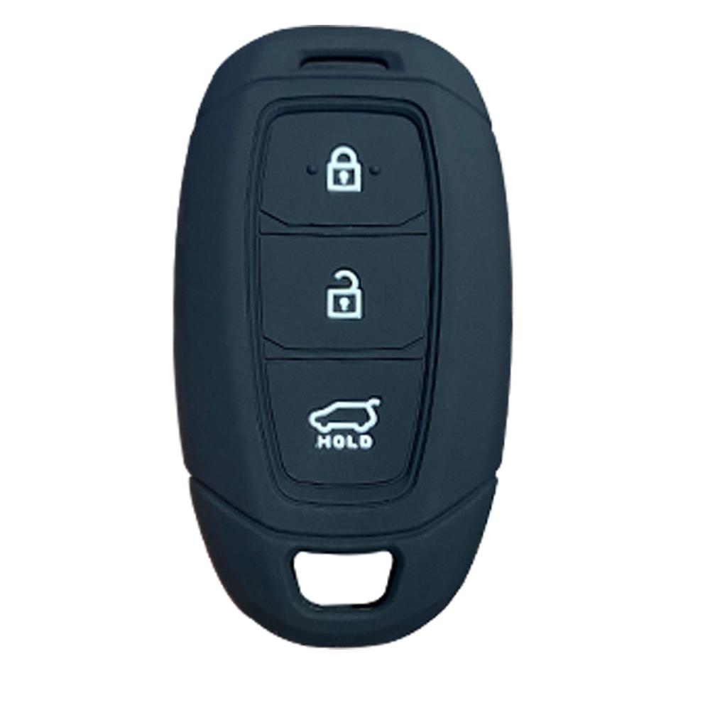 

Silicone Key Case Holder Fit For Hyundai Creta II 2022 Kona I30 Ix25 Elantra 2017 Solaris Veloster Encino Accent Car Accessories чёрный