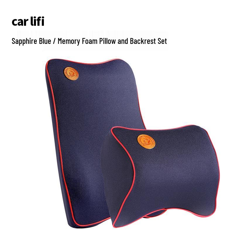 Memory Foam Car Seat Neck & Lumbar Support Pillow for Maybach, BMW, Tesla