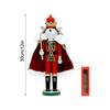 Wooden Nutcracker Decorations Holiday Mice King Statue 12 Inch Creative Mice King Nutcracker Festive Christmas Shelves Decor